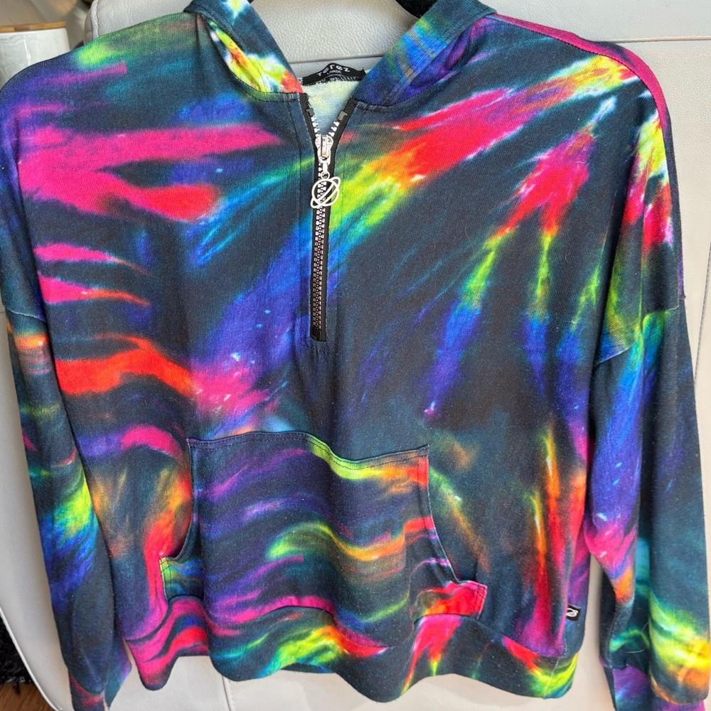 Terez cropped quarter zip hoodie